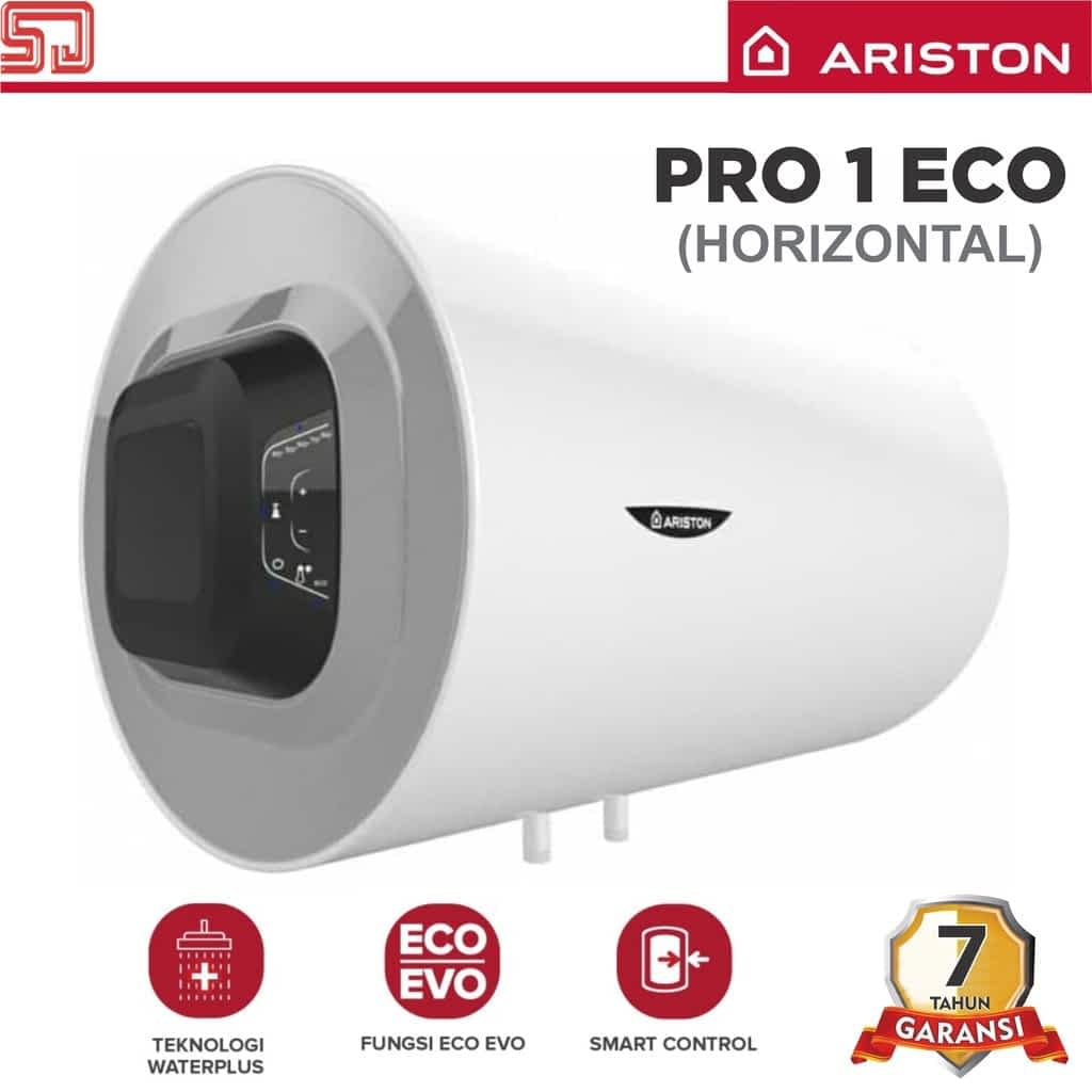 Ariston Pro1 Eco 100 Liter Horizontal Water Heater Listrik 1500 Watt